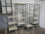 Pair of industrial ceramist trolleys with shelves, 1960s          