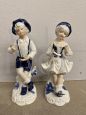 He and She, a pair of signed Capodimonte porcelain sculptures