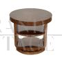 Art deco style briar coffee table with two tops