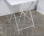 Vintage white iron folding garden table