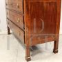 Antique Empire dresser in threaded walnut, 19th century Italy