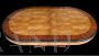 Extendable French art deco table in birch briar and rosewood