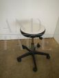 Vintage 80s upholstered office stool