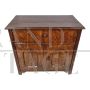 Antique style two-door walnut sideboard with drop-down compartment