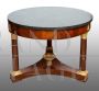 Antique Empire coffee table in mahogany feather with black marble top          