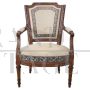 Antique 18th century carved walnut armchair    