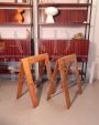 Pair of vintage 1970s freestanding trestles