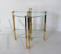 Modular design coffee table in glass and brass