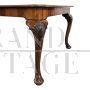 Antique style table or desk with leather top