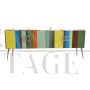 4-door design sideboard with multicolored glass stripes       