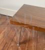 Scandinavian coffee table in teak and chromed metal, 1970s