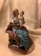 Madonna with child, statuette by Bruno Merli in Capodimonte porcelain