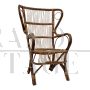 Design armchair in bamboo and rattan