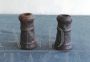 Pair of antique Jacobean bombard mortars from the French Revolution