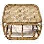 Low coffee table in woven bamboo and rattan