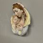 Wall sculpture with Virgin and Child in majolica, Italy 1950s   