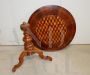 Antique round side table with geometric Rolo inlay, late 19th century    