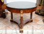 Antique Empire coffee table in mahogany feather with black marble top