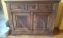 Antique late 19th century buffet sideboard in walnut with grooves