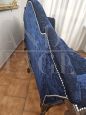 Antique Italian Louis XIV sofa in blue velvet