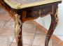 Antique French Napoleon III game table in polychrome wood