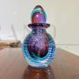 Perfume holder vase by Flavio Poli in submerged blue and purple Murano glass