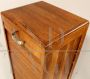 Office filing cabinet with single rolling shutter in oak wood