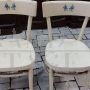 Set of 4 Sautto & Liberale chairs in pickled white beech