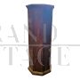 Antique octagonal column in walnut and walnut briar