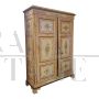 Antique Tyrolean two-door wardrobe lacquered and hand-painted     