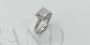 Women's ring in diamond-cut white gold