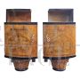 Pair of Art Deco bedside tables with double top, Italy 1930s-40s