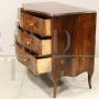 Antique Louis XV chest of drawers in walnut, 18th century Italy