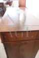 Antique Louis Philippe period walnut dresser with turned corners