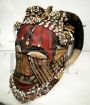 Antique African mask with beads and shells, Zaire