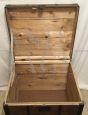 Military trunk in pine wood