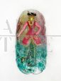 Rare A.V.E.M. wall light in laminated Murano glass with character, Italy 1950s