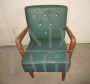 1960s Italian Modern Design armchair in green skai