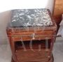 Pair of 1950s bedside tables with black marble top