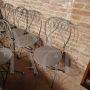 Set of 16 folding wrought iron chairs