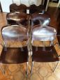 Set of 6 Castiglia chairs by Zanotta in brown leather