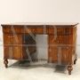 Antique Louis Philippe desk in walnut with large drawers, 19th century Italy