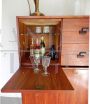 Modular cabinet in mahogany, Italian design from the 1960s