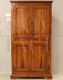 Antique corner cupboard in cherry wood, 19th century Italy