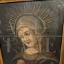 Antique oil on copper painting from the 17th century depicting the Sorrowful Virgin