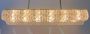 Large horizontal chandelier in Murano glass and brass