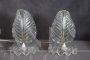 Pair of Barovier & Toso table lamps in leaf-shaped Murano glass