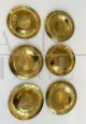 Set of 6 brass coasters, 1970s