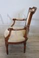 Antique 18th century carved walnut armchair