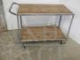 Vintage iron and wood workshop trolley from the 1960s